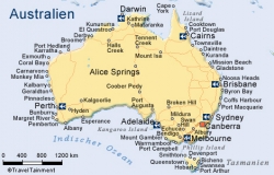 Karte Australien