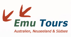 Unser Logo mit Emu-Fußabdrücken